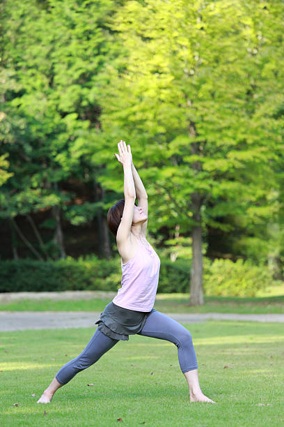 istock Japanese Woman Doing YOGA 