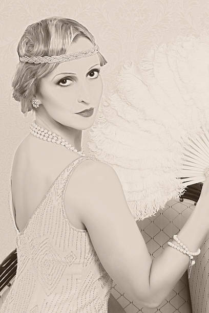 kobieta w stylu lat dwudziestych zdjęcie - 1920s style image created 1920s 20s women zdjęcia i obrazy z banku zdjęć