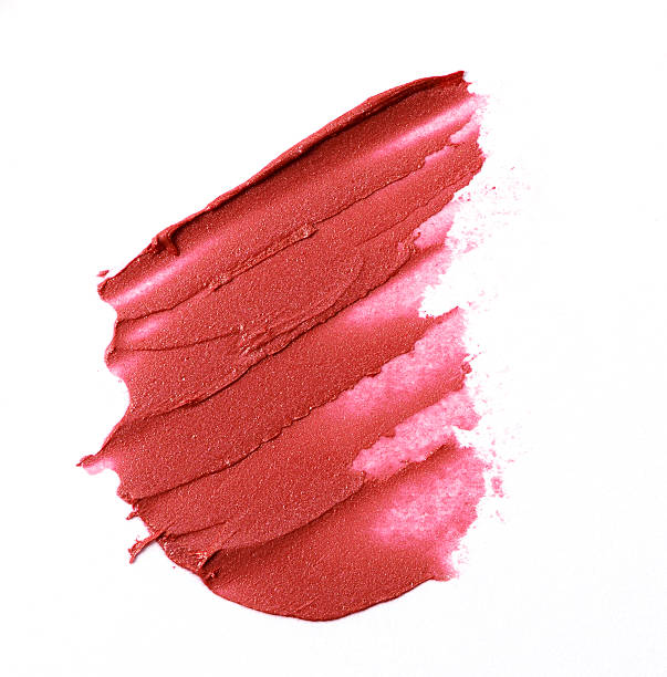 istock Red colour lipstick stroke on background 495698730