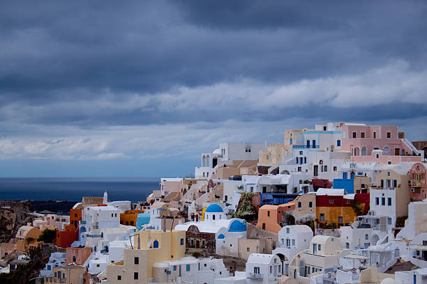 Oia Before the Storm stock photo