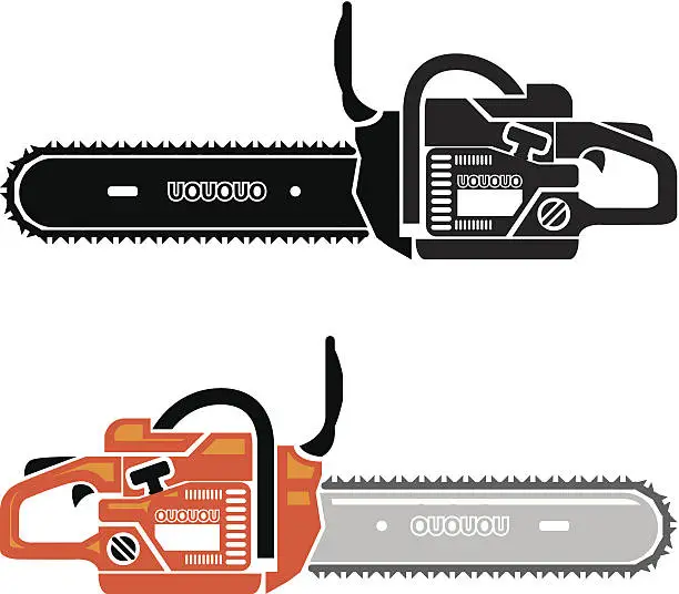 Vector illustration of Chainsaw vector