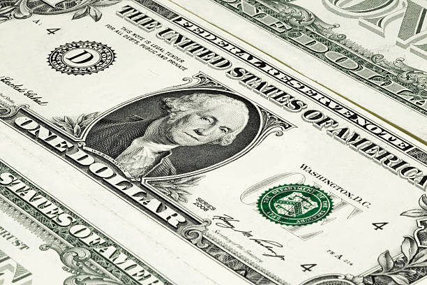 istock Banknotes of 1 US dollar, background 495701679