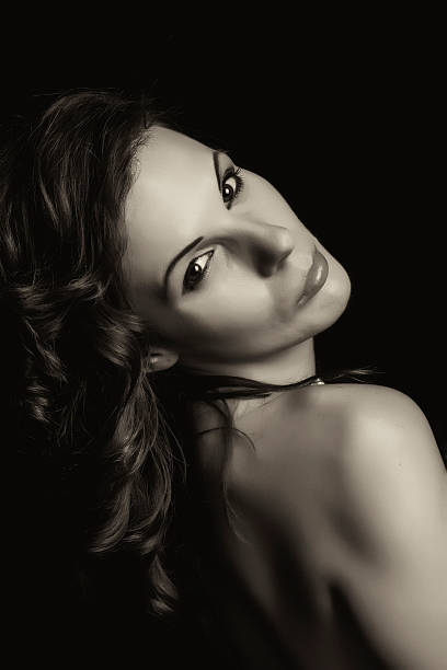 istock Girl and black background 495701950
