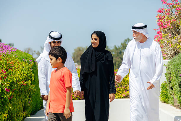 istock Three Generation Arab Family Enjoying at Park 495702392