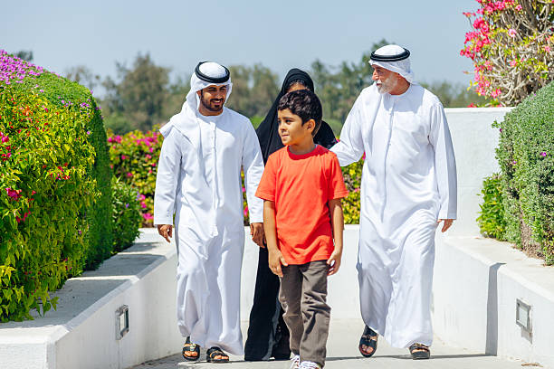 istock Three Generation Arab Family Enjoying at Park 495702530