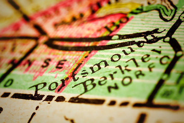 istock Portsmouth | Virginia on an Antique map 495702602
