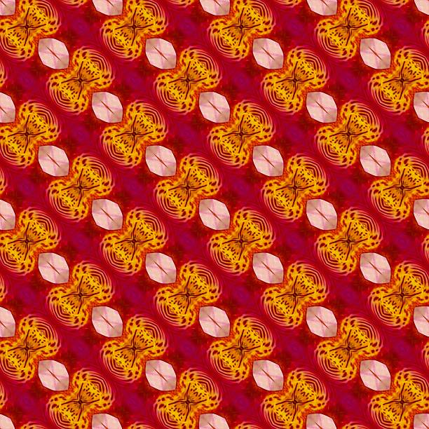 Floral Kaleidoscopic mosaic seamless texture or background