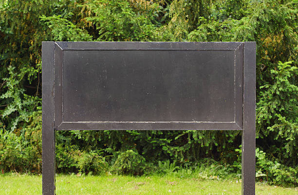 old notice board stock photo