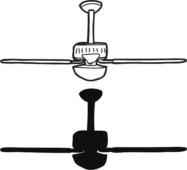 Vector illustration of Generic Ceiling Fan