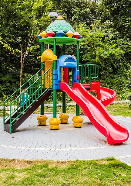istock Playground equipment in the park. 495717359
