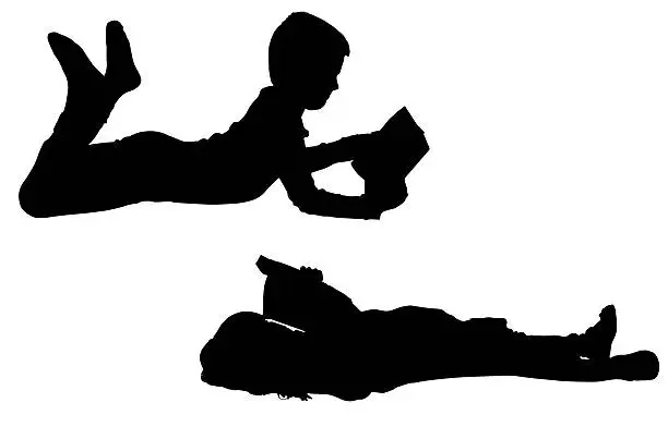 Photo of Vector silhouette of children.