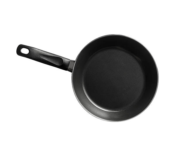 istock Modern black frying pan isolated on white background 495718905