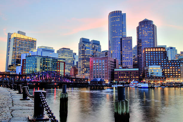 istock Boston Skyline with Financial District and Boston Harbor 495730844