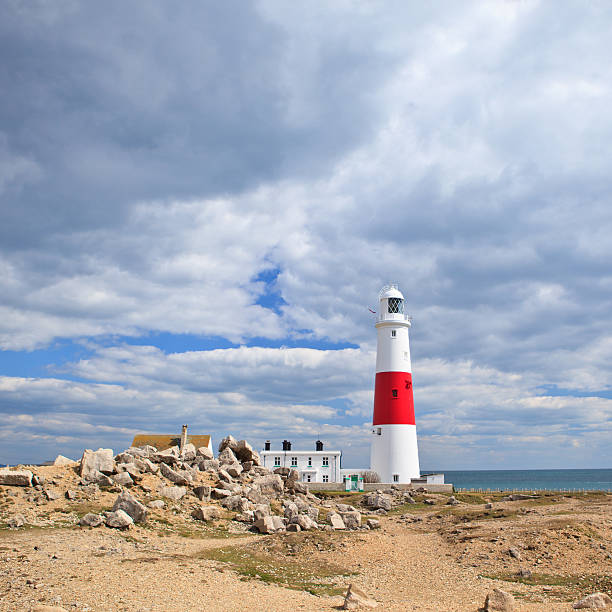 istock Lighthouse in Portland coast, UK 495731513
