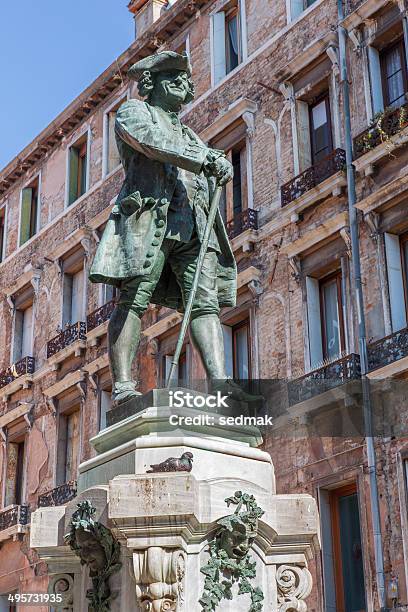 Venice Statue Of Italian Librettist Carlo Goldoni Stock Photo - Download Image Now