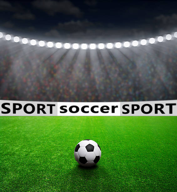 istock Soccer ball and stadium 495732214
