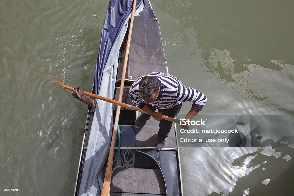 Venetian Gondoliere - Lizenzfrei Blau Stock-Foto