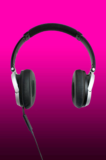 istock headphones on pink 495733679