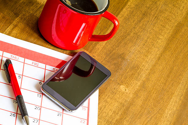 istock Organizing monthly activities in the calendar 495737096