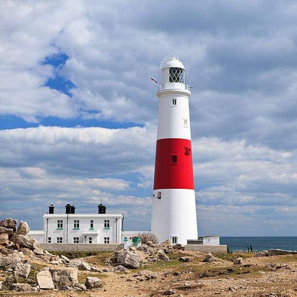 Lighthouse in Portland coast, UK