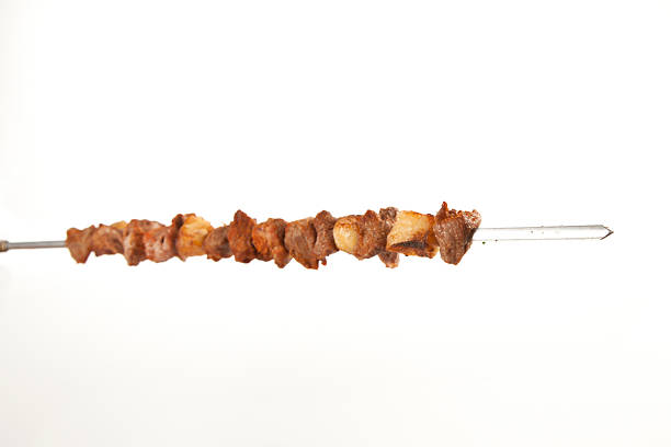 Turkish Sis Kebab isolated white background