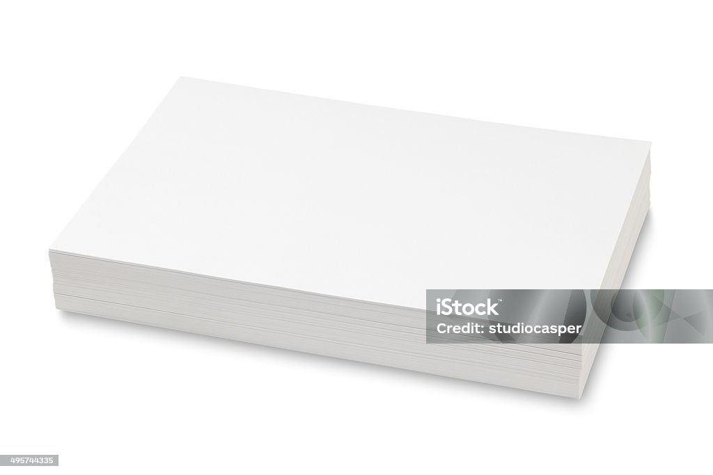 スタック白色用紙 - クリッピングパスのロイヤリティフリーストックフォト