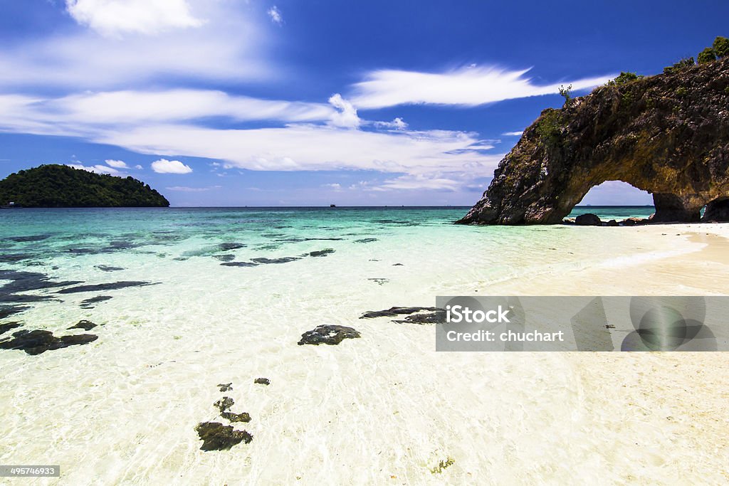 Natural stone  with beautiful beach national park and Koh Lipe in Satun, Thailand Beach Stock Photo