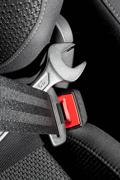 istock Seat belt with wrench 495747171
