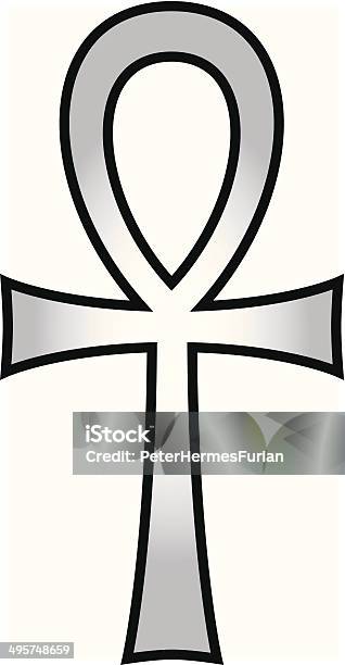 Croce Egizia Hieroglyph - Immagini vettoriali stock e altre immagini di Croce egizia - Croce egizia, Croce religiosa, Cultura egiziana