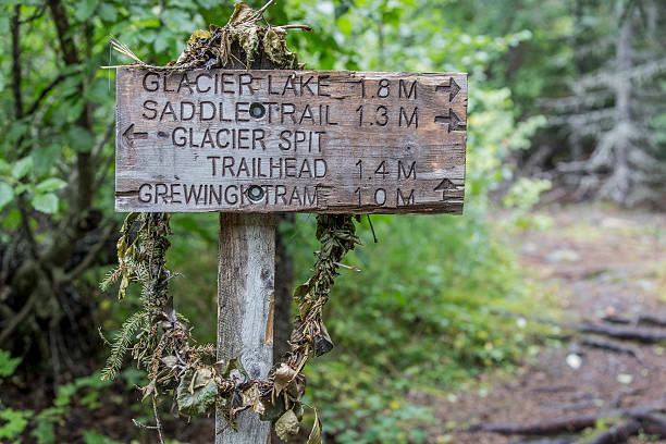 istock Glacier Lake Trail Sign 495750589