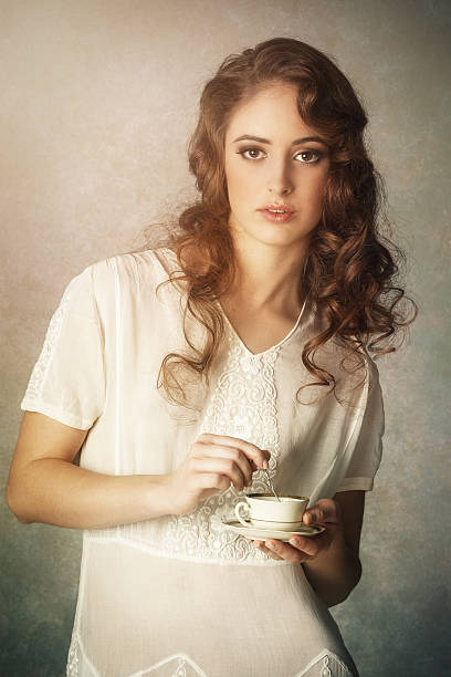 Retro cafe girl