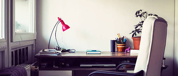 Empty student dorm desk Empty student dorm desk. dorm room photos stock pictures, royalty-free photos & images