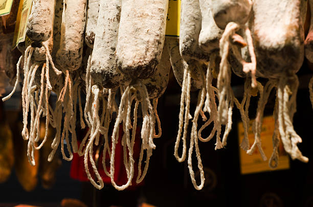 This is a Catalan thin, cured, dry sausage of pork meat in a pork gut.