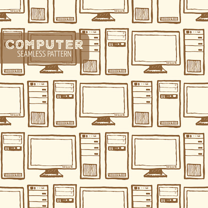 Computer Seamless Pattern Stock Illustration - Download Image Now ...