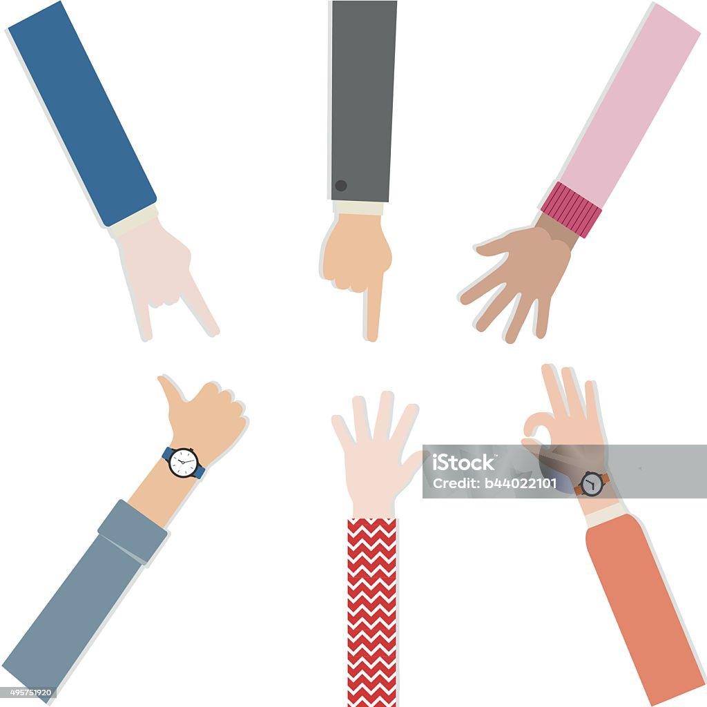 Hand Colaction Hands Collection Stock Illustration - Download Image Now - 2015 ...