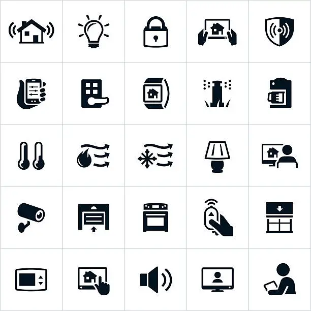 Vector illustration of Smart Home Automation Icons