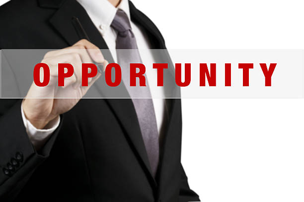 istock Businessman with OPPORTUNITY WORD 495756158
