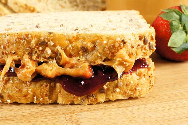 istock Peanut butter and jelly sandwich 495757165
