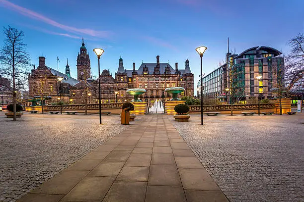 Sheffield town hall is a beautiful building in the city center of Sheffield, England.