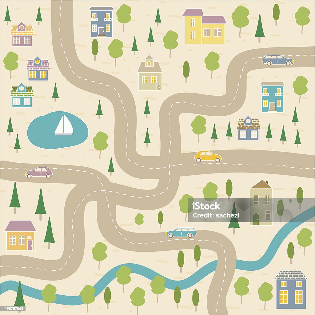 Cartoon Vector Map Stock Illustration - Download Image Now - Animal ...