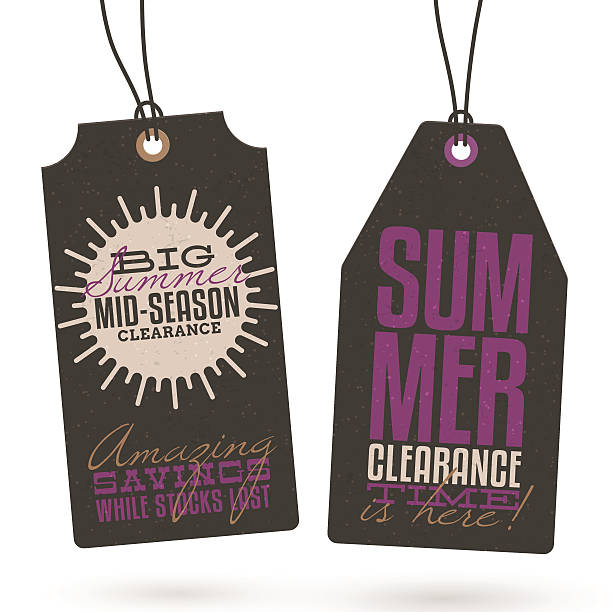 Summer Sales Hang Tags vector art illustration