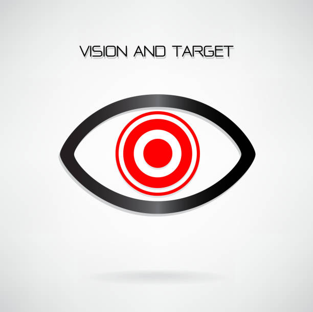 illustrations, cliparts, dessins animés et icônes de concept vision et target - vector brain www ideas