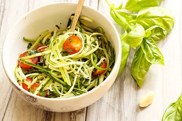 istock Zucchini Noodles pasta with vegetables 495760132