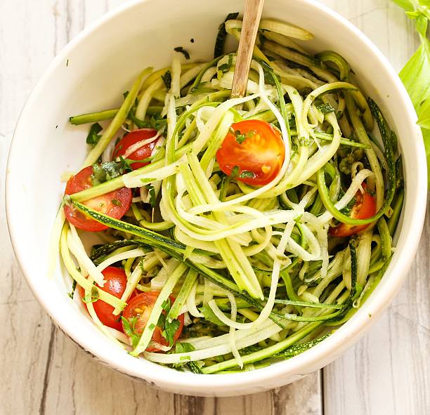 istock Zucchini Noodles pasta with vegetables 495760138