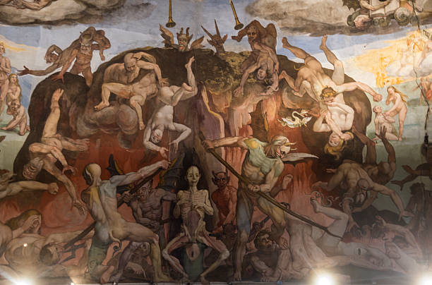 istock Ceiling painting Giotto's bell tower. Florence 495760467