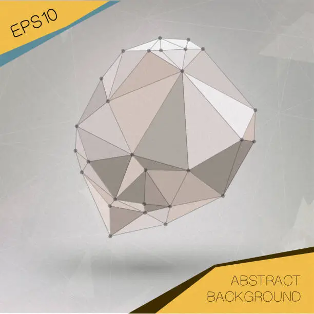Vector illustration of Abstract geometric spherical shape.