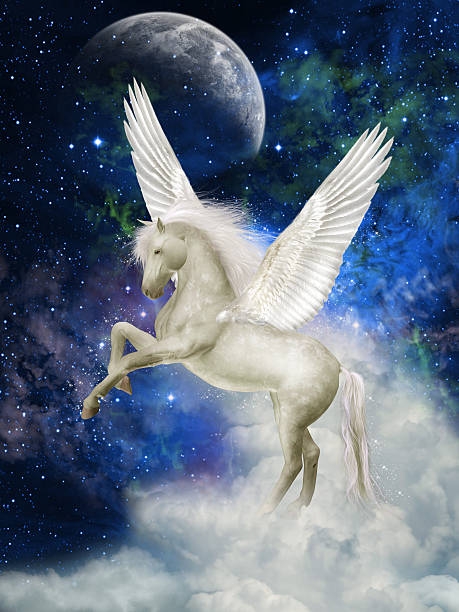 Pegasus Pegasus in the sky with clouds royal person photos stock pictures, royalty-free photos & images