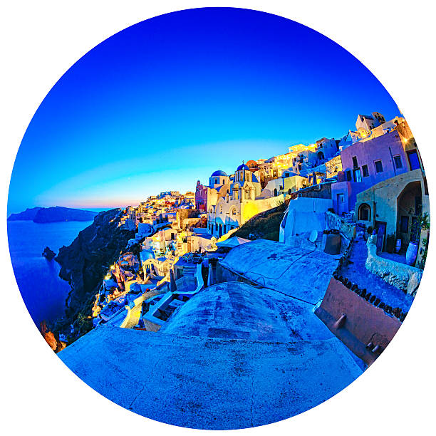 istock Santorini Oia village at dusk 495762683