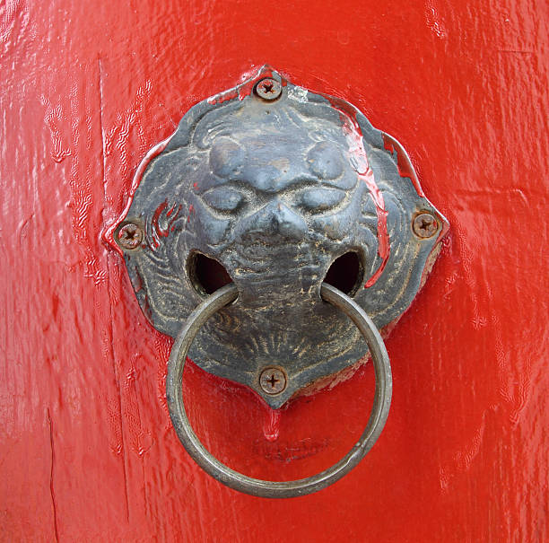 istock Oriental door knob, with Lion 495762691