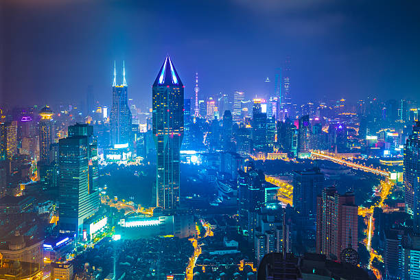 istock Night cityscape of shanghai 495764872